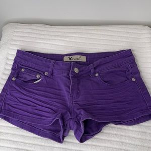 Purple Wet seal Size 5 Jean Shorts